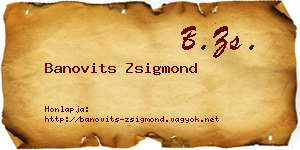 Banovits Zsigmond névjegykártya